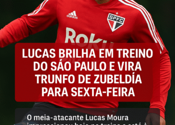 Lucas brilha em treino do São Paulo e vira trunfo de Zubeldía para sexta-feira