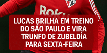 Lucas brilha em treino do São Paulo e vira trunfo de Zubeldía para sexta-feira