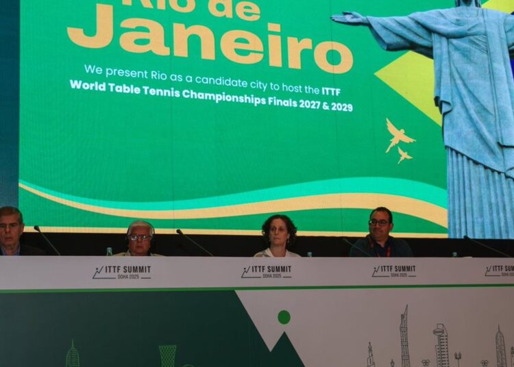 Rio de Janeiro será a sede do Mundial de Tênis de Mesa em 2029 Rio de Janeiro será a sede do Mundial de Tênis de Mesa em 2029