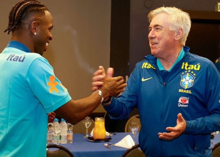 Seleção brasileira se apresenta para primeiro jogo com Carlo Ancelotti Seleção brasileira se apresenta para primeiro jogo com Carlo Ancelotti