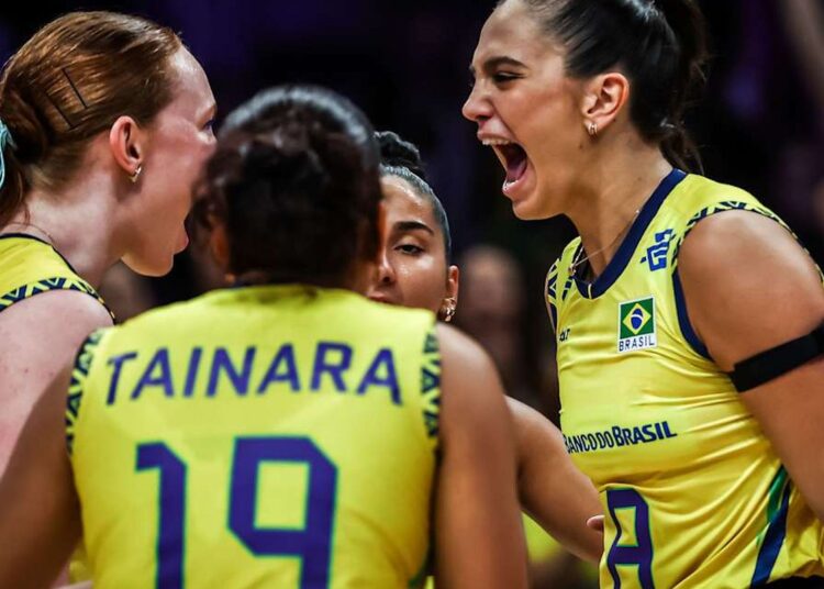 Brasil sofre, mas derrota Alemanha na Liga das Nações de vôlei Brasil sofre, mas derrota Alemanha na Liga das Nações de vôlei