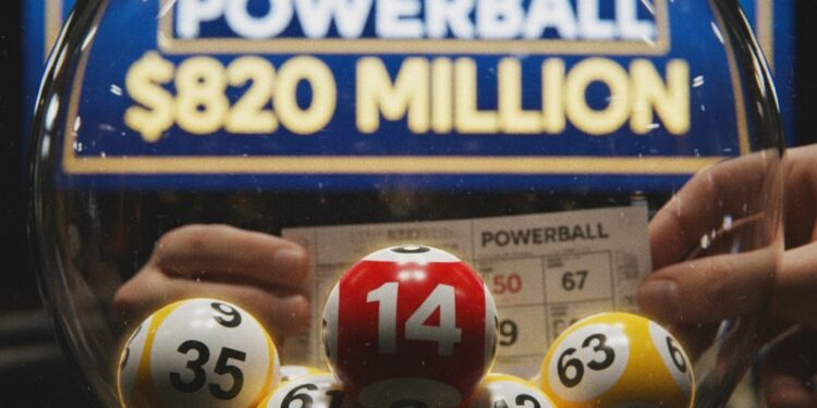 Jackpot do Powerball Dispara para US$ 820 Milhões Antes do Sorteio de Sábado