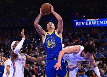 Gui Santos Quebra Recorde Pessoal na NBA, mas Warriors Cedem à Pressão do Thunder
