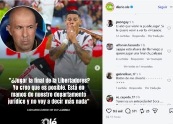 Dirigente do Estudiantes responde Jardim sobre “caso Rojo” com o Flamengo: “Se quiser vir à final, a gente convida”
